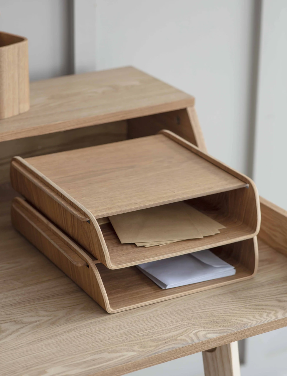 Brushfield Stacking Desk Organiser 1 Brushfield Stacking Desk Organiser