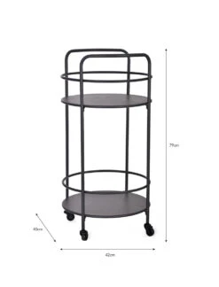 Round Drinks Trolley - Carbon 7 Round Drinks Trolley - Carbon -Garden Trading Store DTCN01 portrait 9 55675.1638550233
