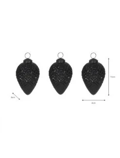 Set Of 3 Elkstone Baubles - Black -Garden Trading Store EBBB01 portrait 9 60782.1663929894