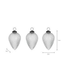 Set Of 3 Elkstone Baubles - Clear -Garden Trading Store EBBG01 portrait 9 11313.1664633962