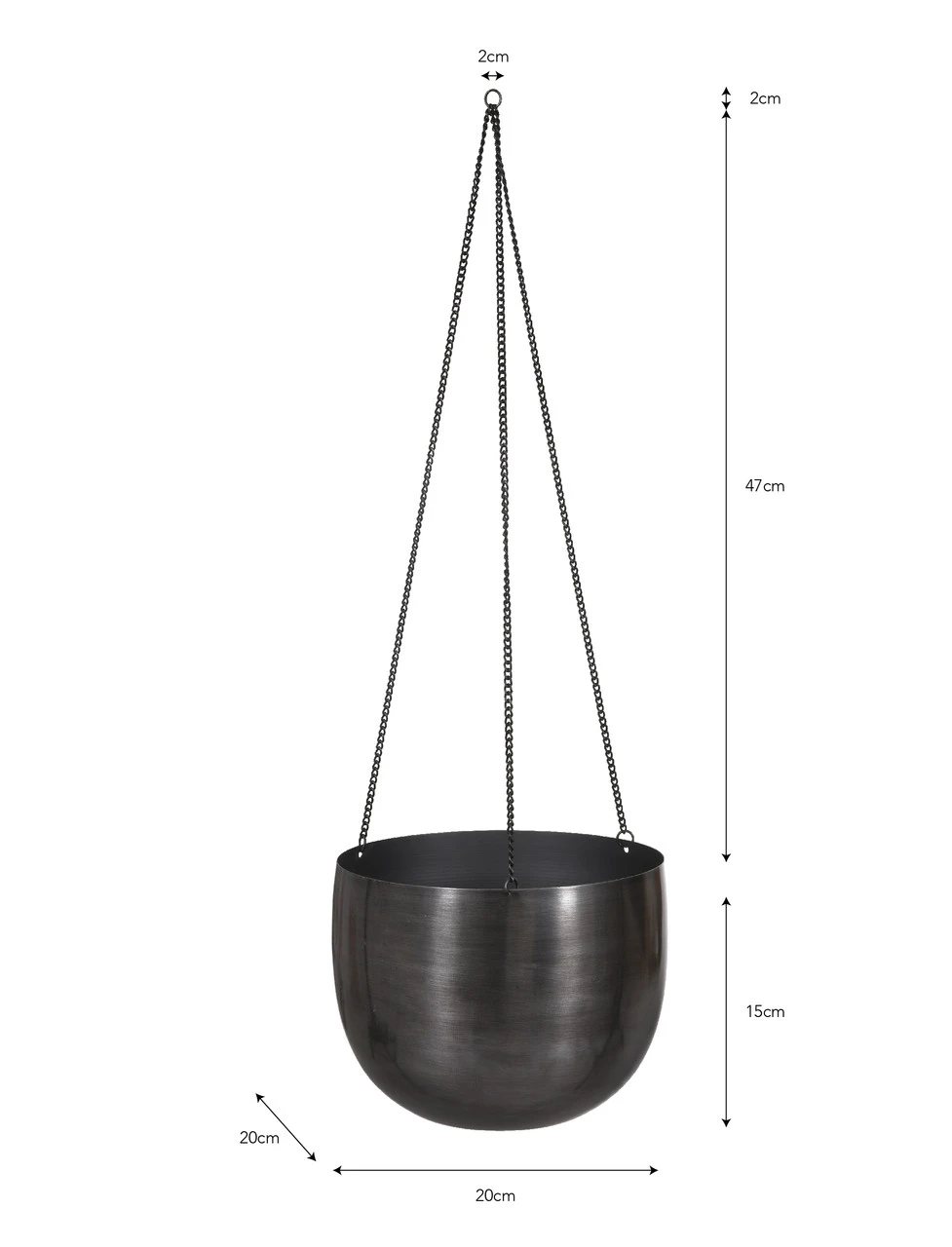 Farringdon Hanging Plant Pot - 20cm 4 Farringdon Hanging Plant Pot - 20cm - Image 4