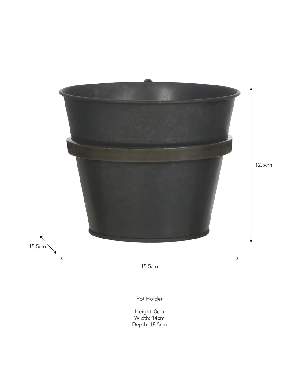 Single Winson Wall Pot And Farringdon Holder - Black 3 Single Winson Wall Pot And Farringdon Holder - Black - Image 3