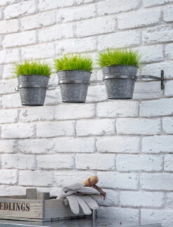 Triple Winson Wall Pots And Farringdon Holder - Black
