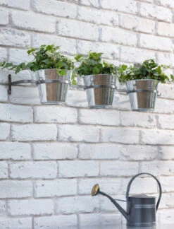 Triple Winson Wall Pots And Farringdon Holder - Silver
