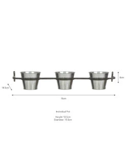 Triple Winson Wall Pots And Farringdon Holder - Silver 5 Triple Winson Wall Pots And Farringdon Holder - Silver -Garden Trading Store FPGA02 portrait 9 47304.1638547866