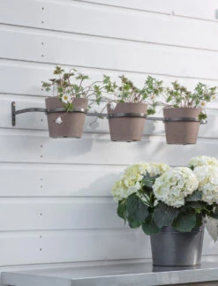 Triple Stratton Wall Pots And Farringdon Holder - Warm Stone