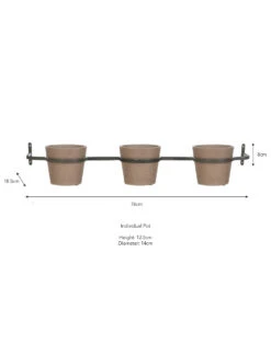 Triple Stratton Wall Pots And Farringdon Holder - Warm Stone -Garden Trading Store FPWS02 portrait 9 73812.1638547878