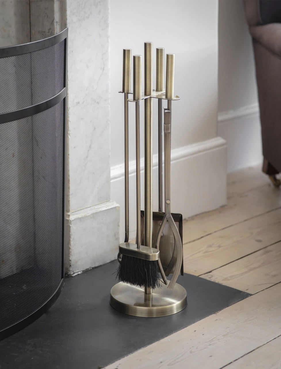 Ebrington Fireside Tool Set - Brass 1 Ebrington Fireside Tool Set - Brass