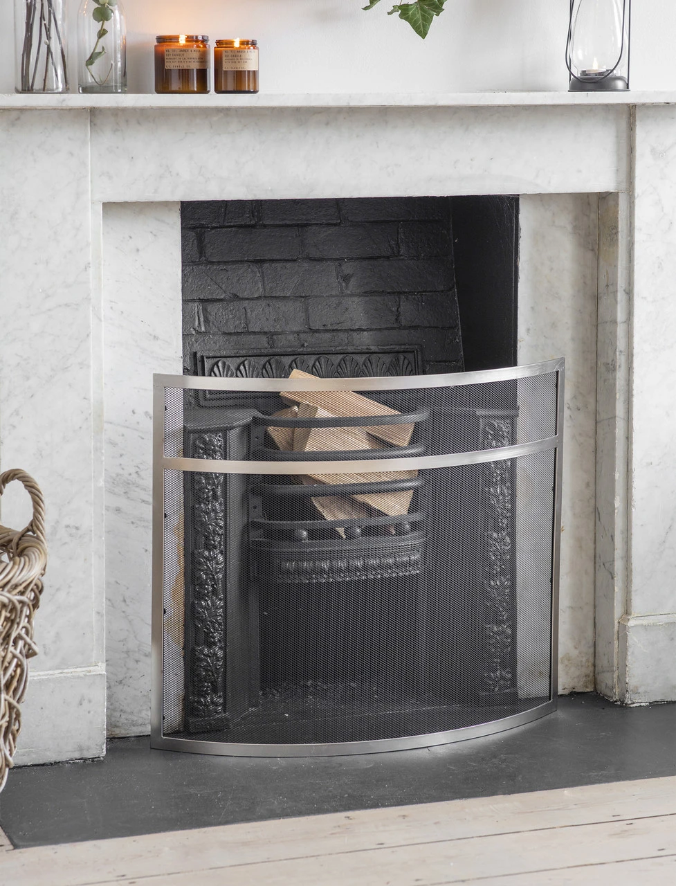 Bretforton Firescreen - Silver - Small 1 Bretforton Firescreen - Silver - Small