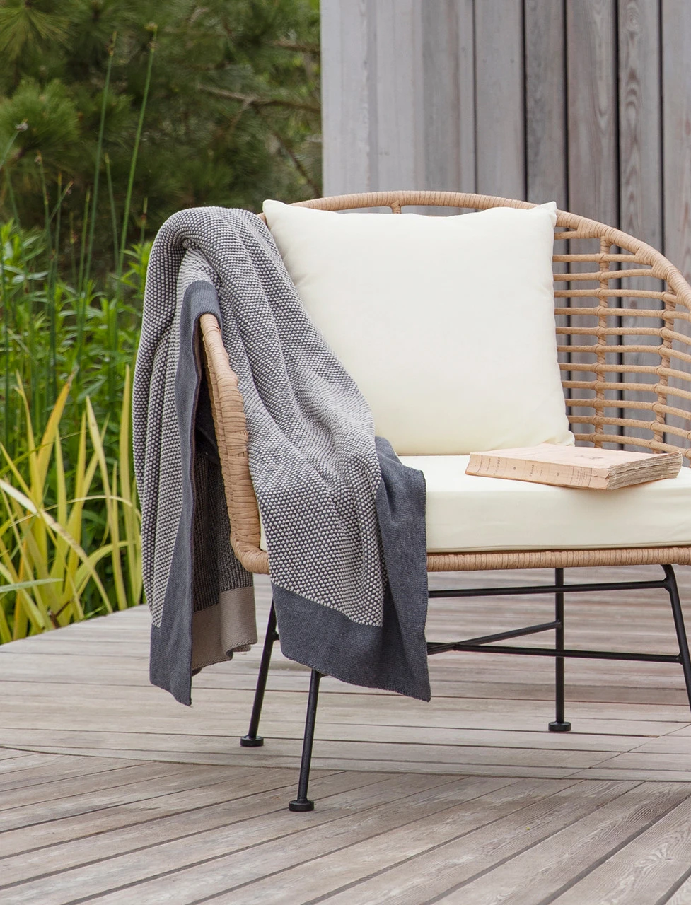 Framlingham Throw - Grey 1 Framlingham Throw - Grey