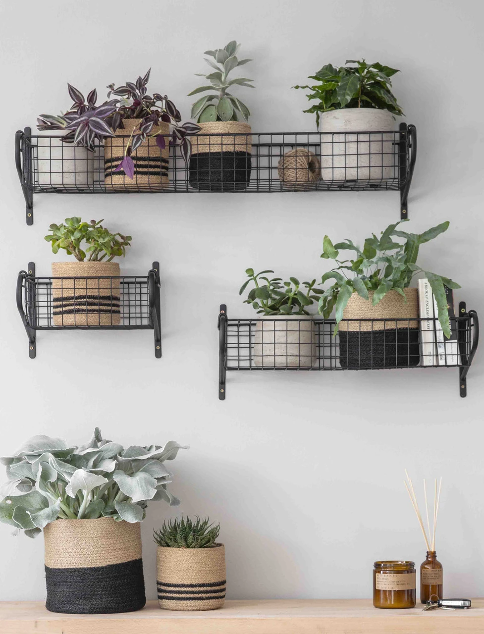 Wirework Basket Shelf - Black - Medium 2 Wirework Basket Shelf - Black - Medium - Image 2