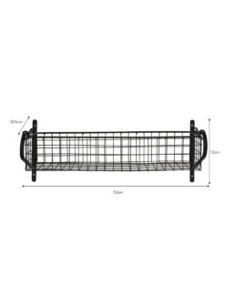 Wirework Basket Shelf - Black - Medium 7 Wirework Basket Shelf - Black - Medium -Garden Trading Store HBBL02 portrait 9 19335.1638543669
