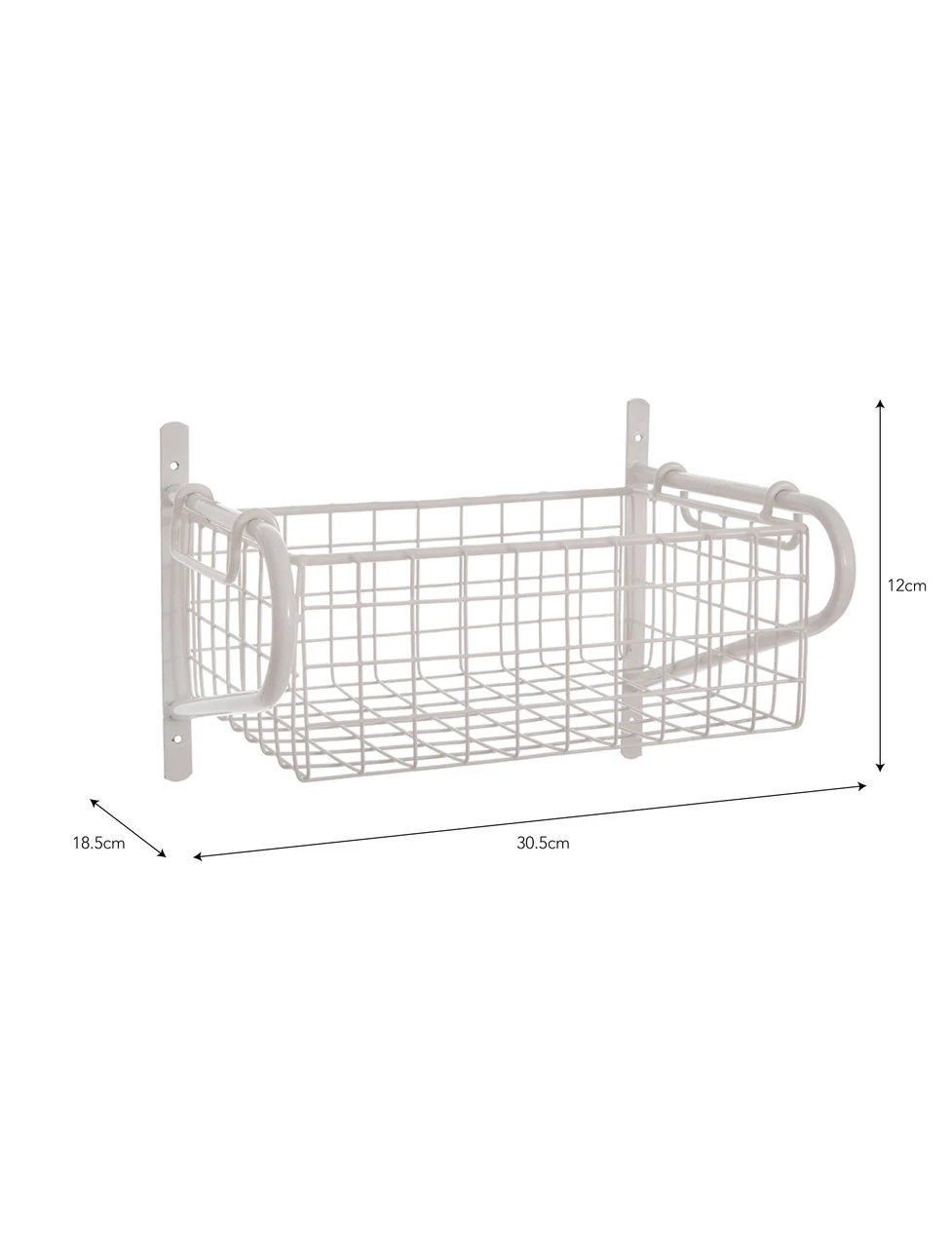 Wirework Basket Shelf - Lily White - Small 4 Wirework Basket Shelf - Lily White - Small - Image 4