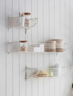Wirework Basket Shelf - Lily White - Large -Garden Trading Store HBLW03 portrait 3 50504.1638543034