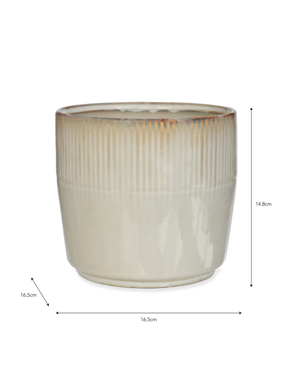 Hillesley Pot - Ivory - 16.5cm 3 Hillesley Pot - Ivory - 16.5cm - Image 3