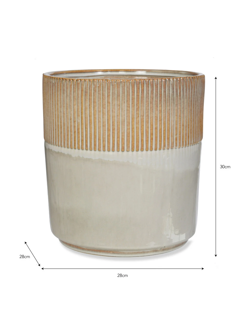 Hillesley Pot - Ivory - 28cm 4 Hillesley Pot - Ivory - 28cm - Image 4