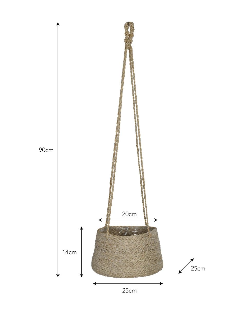 Woven Hanging Plant Pot - Tapered 4 Woven Hanging Plant Pot - Tapered - Image 4