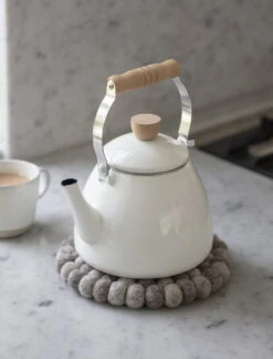Enamel Stove Kettle - White