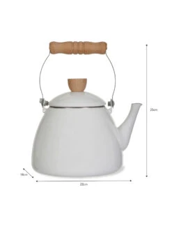 Enamel Stove Kettle - White -Garden Trading Store KTEN01 portrait 9 44425.1638469476