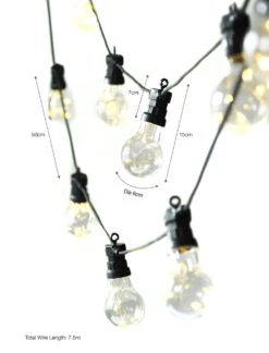 Festoon Classic Lights - Black - 10 Bulbs -Garden Trading Store LAFE01 portrait 9 23082.1638469832