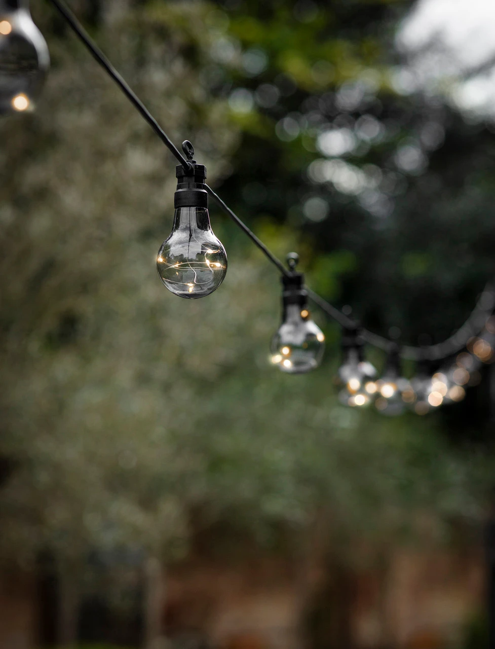 Solar Festoon Classic Lights - Smoked - 20 Bulbs 1 Solar Festoon Classic Lights - Smoked - 20 Bulbs