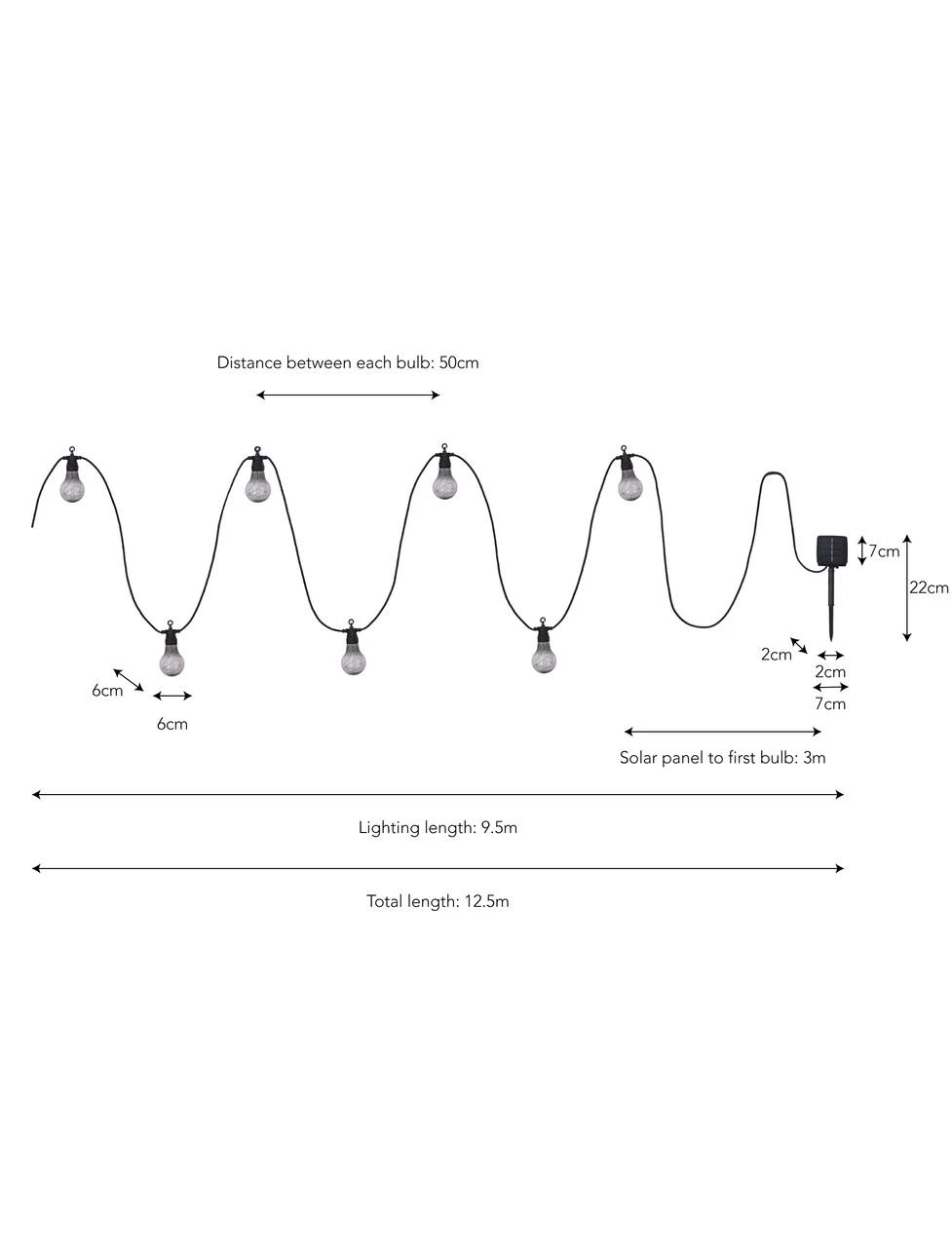 Solar Festoon Classic Lights - Smoked - 20 Bulbs 4 Solar Festoon Classic Lights - Smoked - 20 Bulbs - Image 4