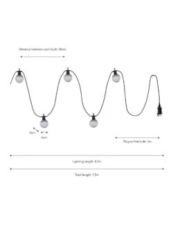 Festoon Linear Lights - Smoked - 10 Bulbs -Garden Trading Store LAFE20 portrait 9 99508.1652081280