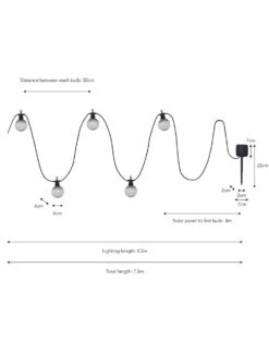 Solar Festoon Linear Lights - Smoked - 10 Bulbs 7 Solar Festoon Linear Lights - Smoked - 10 Bulbs -Garden Trading Store LAFE22 portrait 9 02856.1652081176