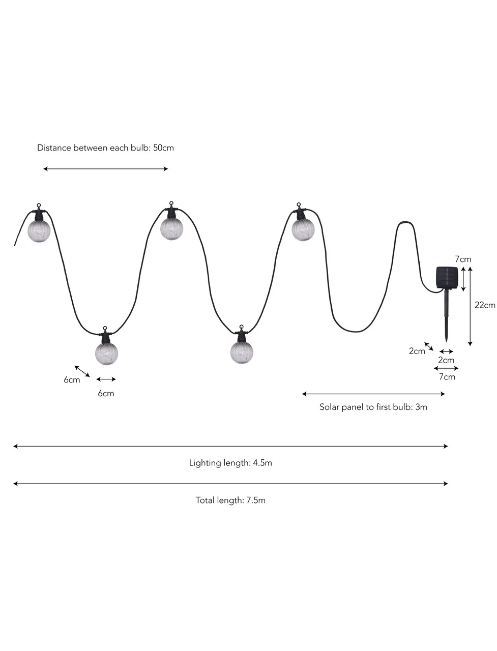 Solar Festoon Linear Lights - Smoked - 10 Bulbs 4 Solar Festoon Linear Lights - Smoked - 10 Bulbs - Image 4
