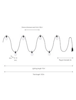 Festoon Linear Lights - Black - 20 Bulbs -Garden Trading Store LAFE25 portrait 9 94155.1652081292