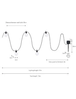 Solar Festoon Linear Lights - Black - 10 Bulbs 7 Solar Festoon Linear Lights - Black - 10 Bulbs -Garden Trading Store LAFE26 portrait 9 53302.1652081209