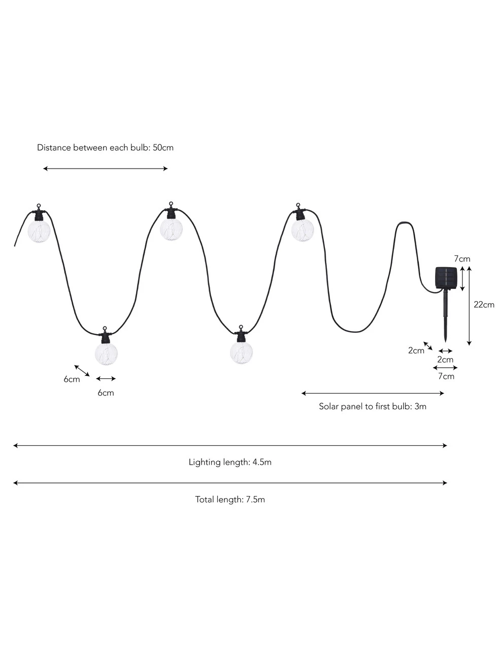 Solar Festoon Linear Lights - Black - 10 Bulbs 4 Solar Festoon Linear Lights - Black - 10 Bulbs - Image 4