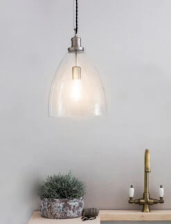 Hoxton Bullet Pendant Light - Satin Nickel