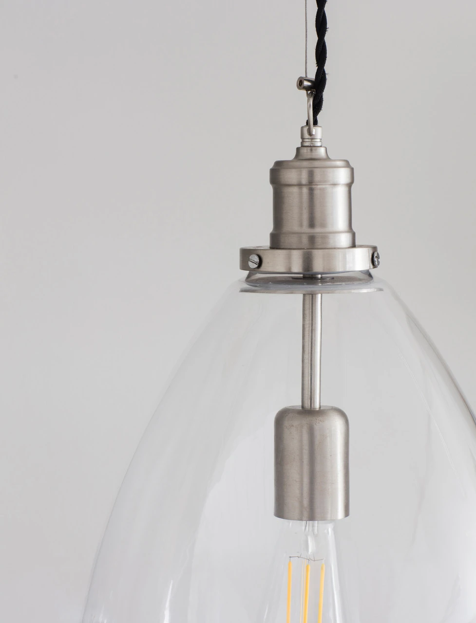 Hoxton Bullet Pendant Light - Satin Nickel 2 Hoxton Bullet Pendant Light - Satin Nickel - Image 2