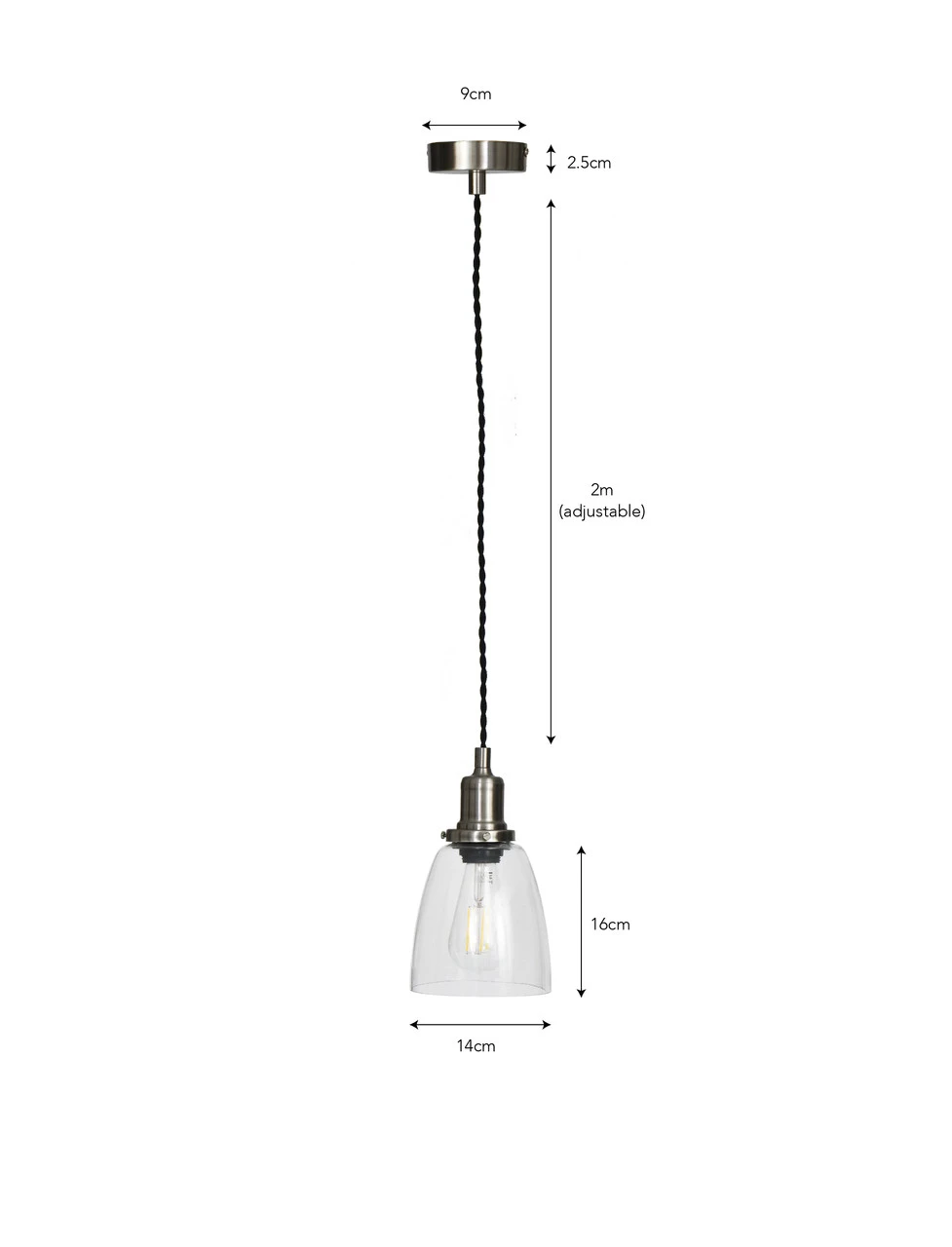 Hoxton Domed Pendant Light - Satin Nickel 4 Hoxton Domed Pendant Light - Satin Nickel - Image 4