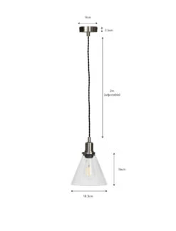 Hoxton Cone Pendant Light - Satin Nickel -Garden Trading Store LAHO10 portrait 9 88245.1638535336