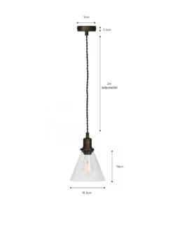 Hoxton Cone Pendant Light - Antique Bronze 5 Hoxton Cone Pendant Light - Antique Bronze -Garden Trading Store LAHO12 portrait 9 36059.1638535340