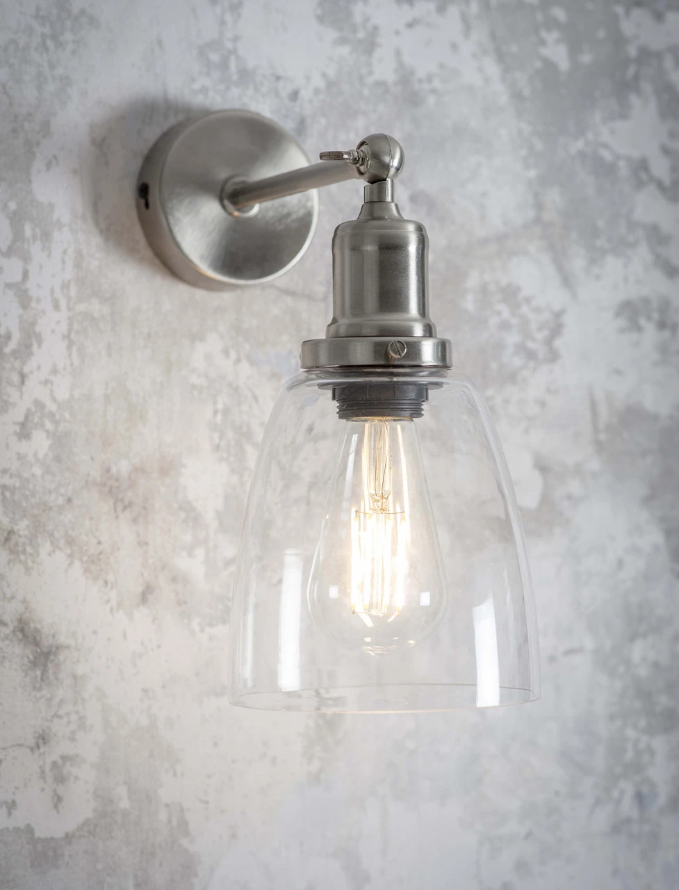 Hoxton Dome Wall Light - Satin Nickel 2 Hoxton Dome Wall Light - Satin Nickel - Image 2