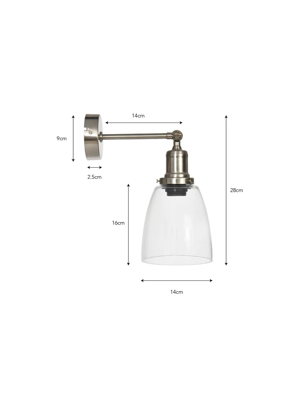 Hoxton Dome Wall Light - Satin Nickel 4 Hoxton Dome Wall Light - Satin Nickel - Image 4