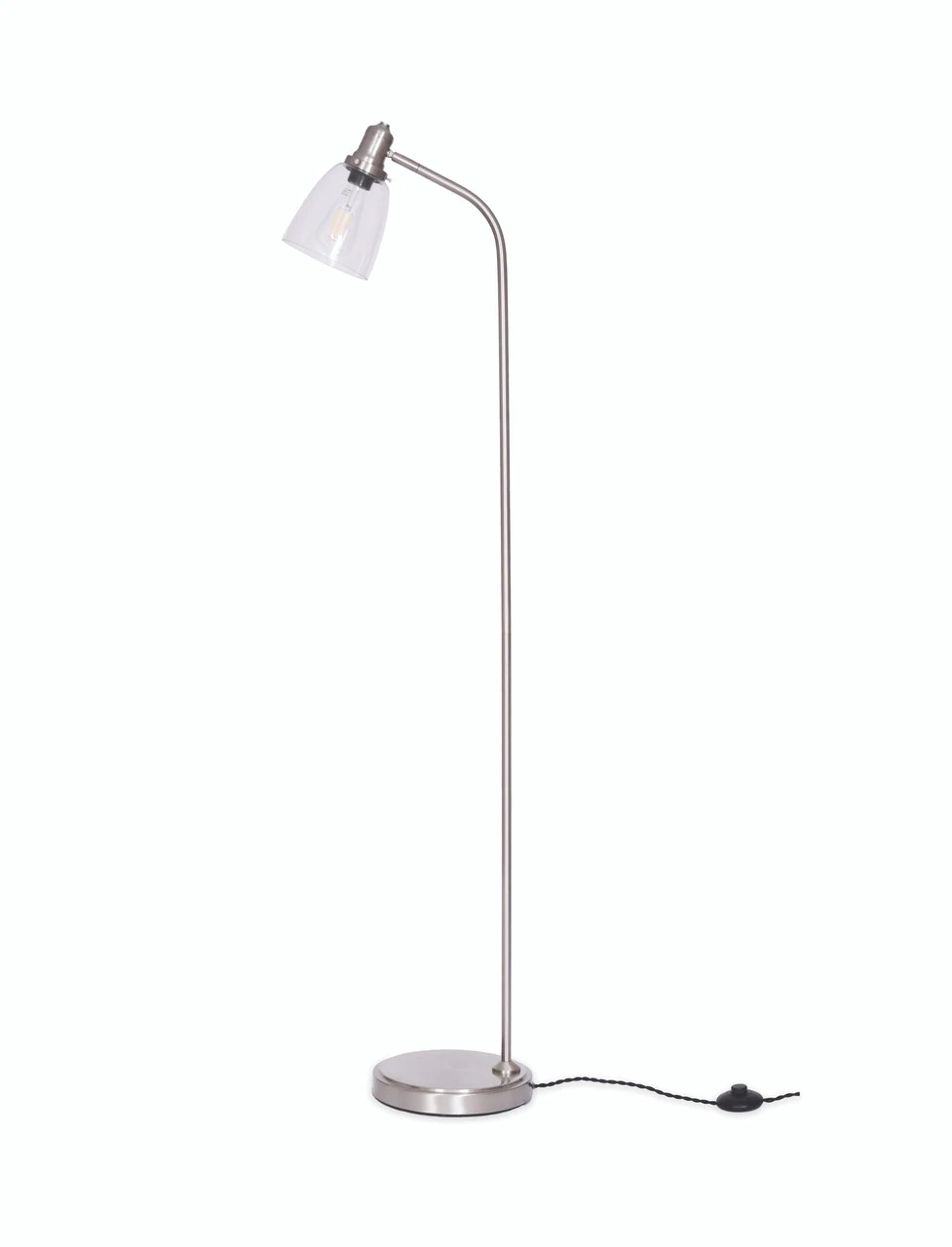 Hoxton Dome Floor Lamp - Satin Nickel 4 Hoxton Dome Floor Lamp - Satin Nickel - Image 4