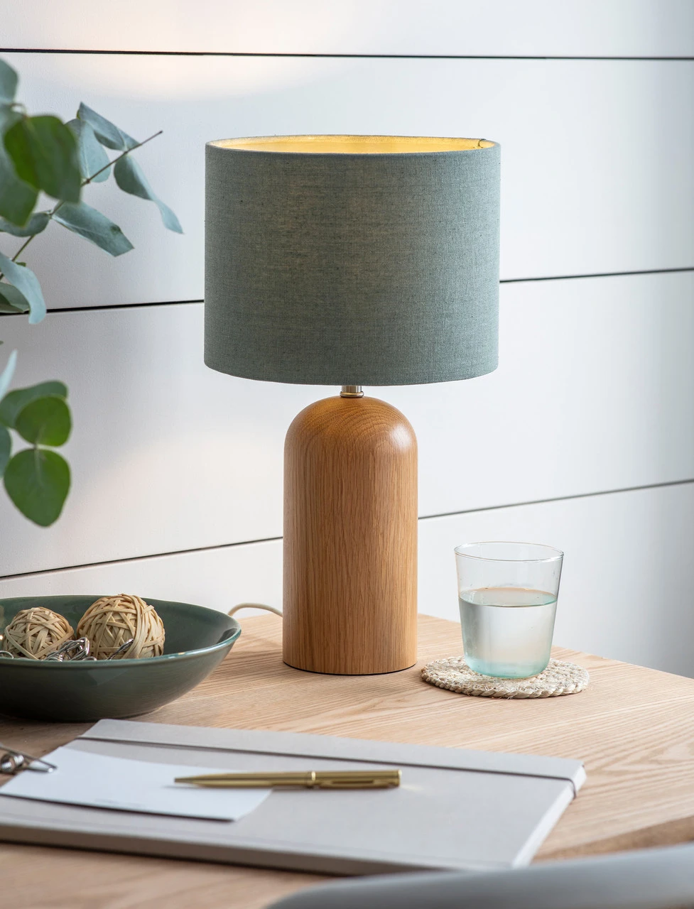 Kingsbury Oak Table Lamp - Thistle Green 1 Kingsbury Oak Table Lamp - Thistle Green