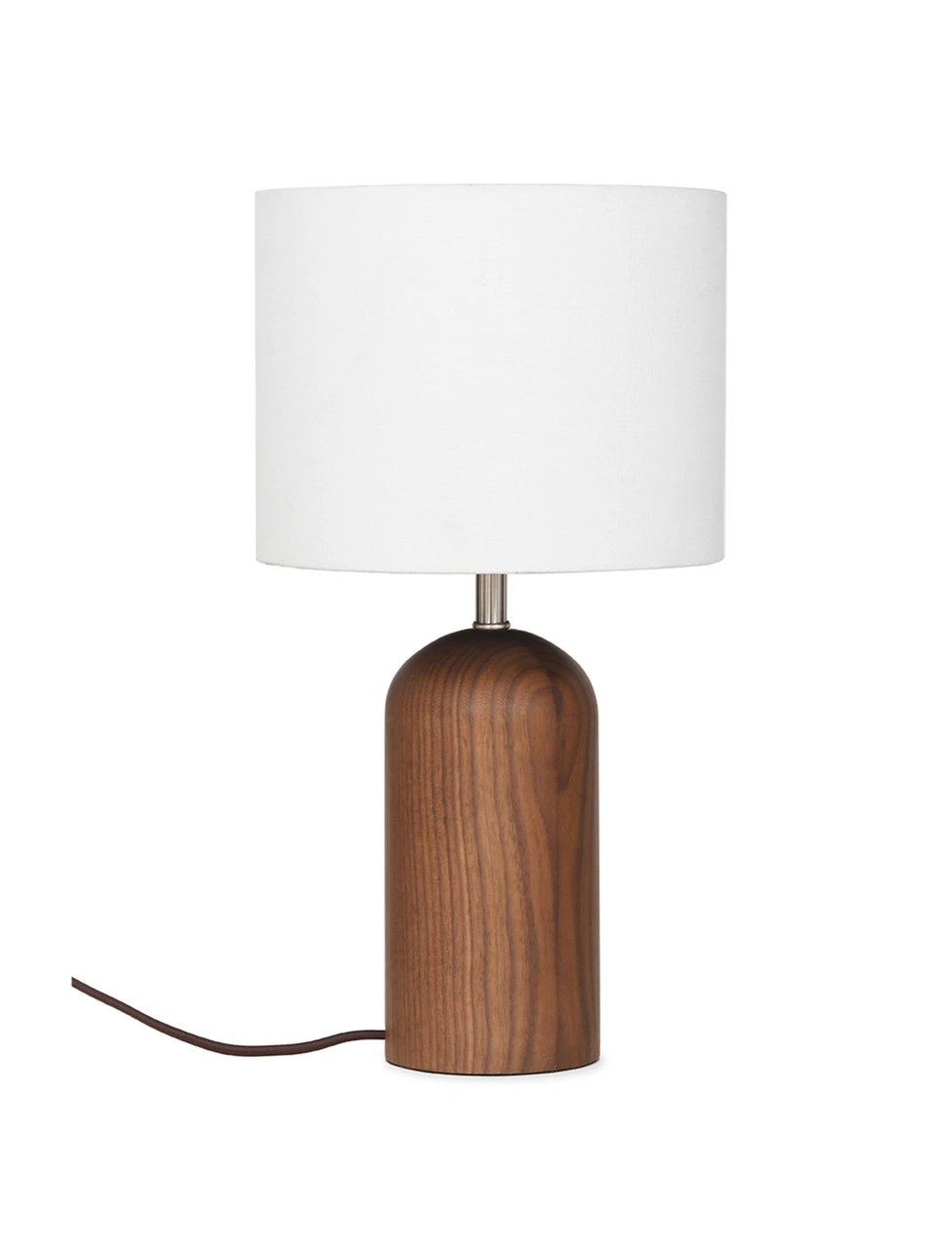 Kingsbury Walnut Table Lamp - White 2 Kingsbury Walnut Table Lamp - White - Image 2