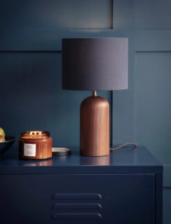Kingsbury Walnut Table Lamp - Ink