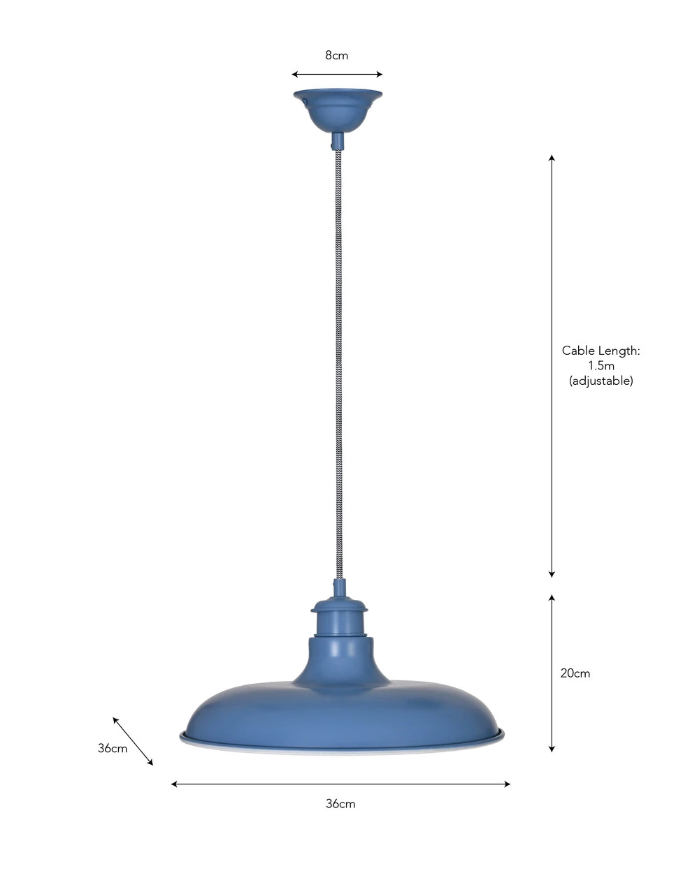 Toulon Pendant Light - Lulworth Blue 3 Toulon Pendant Light - Lulworth Blue - Image 3