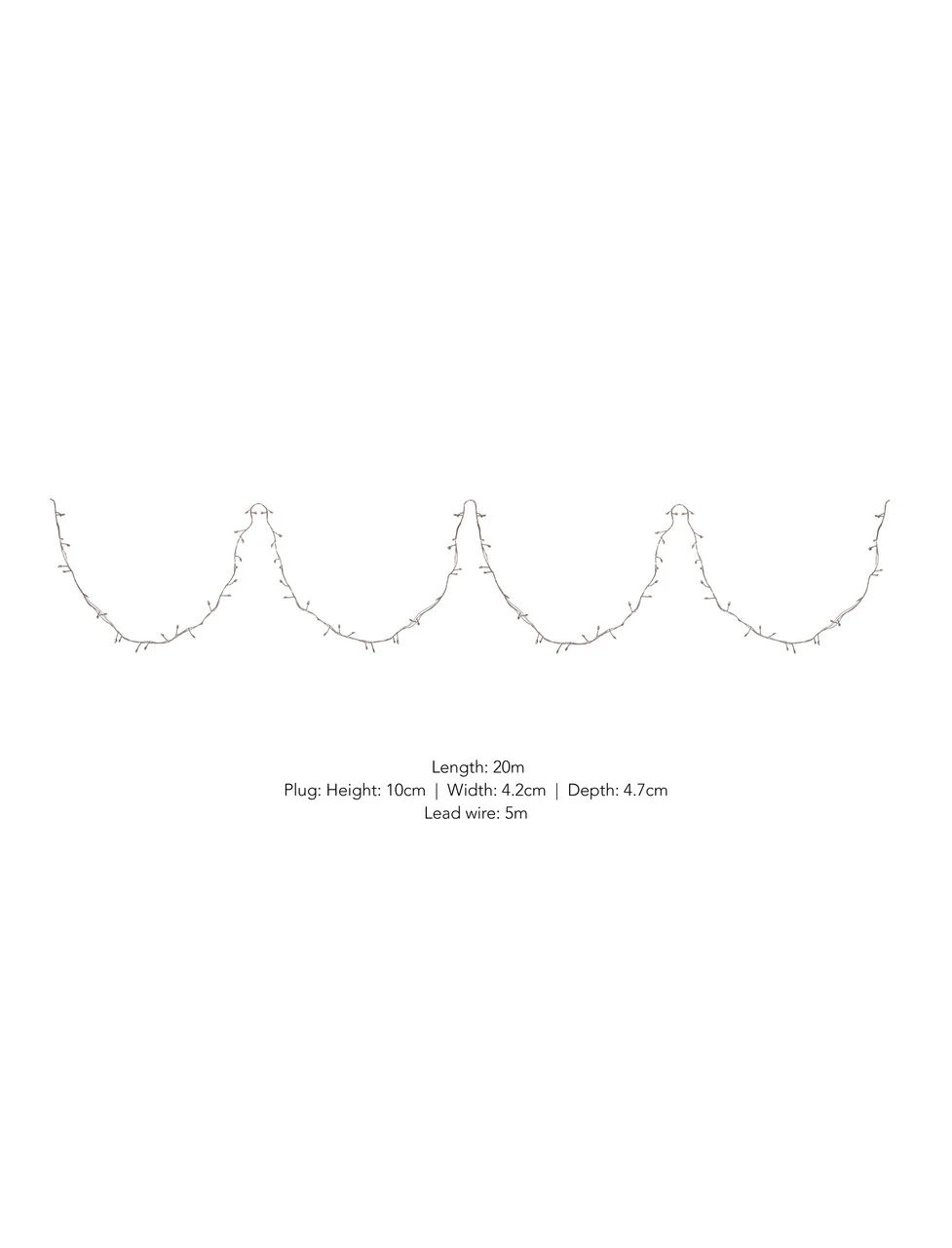 Wire Cluster Lights - 20m 3 Wire Cluster Lights - 20m - Image 3