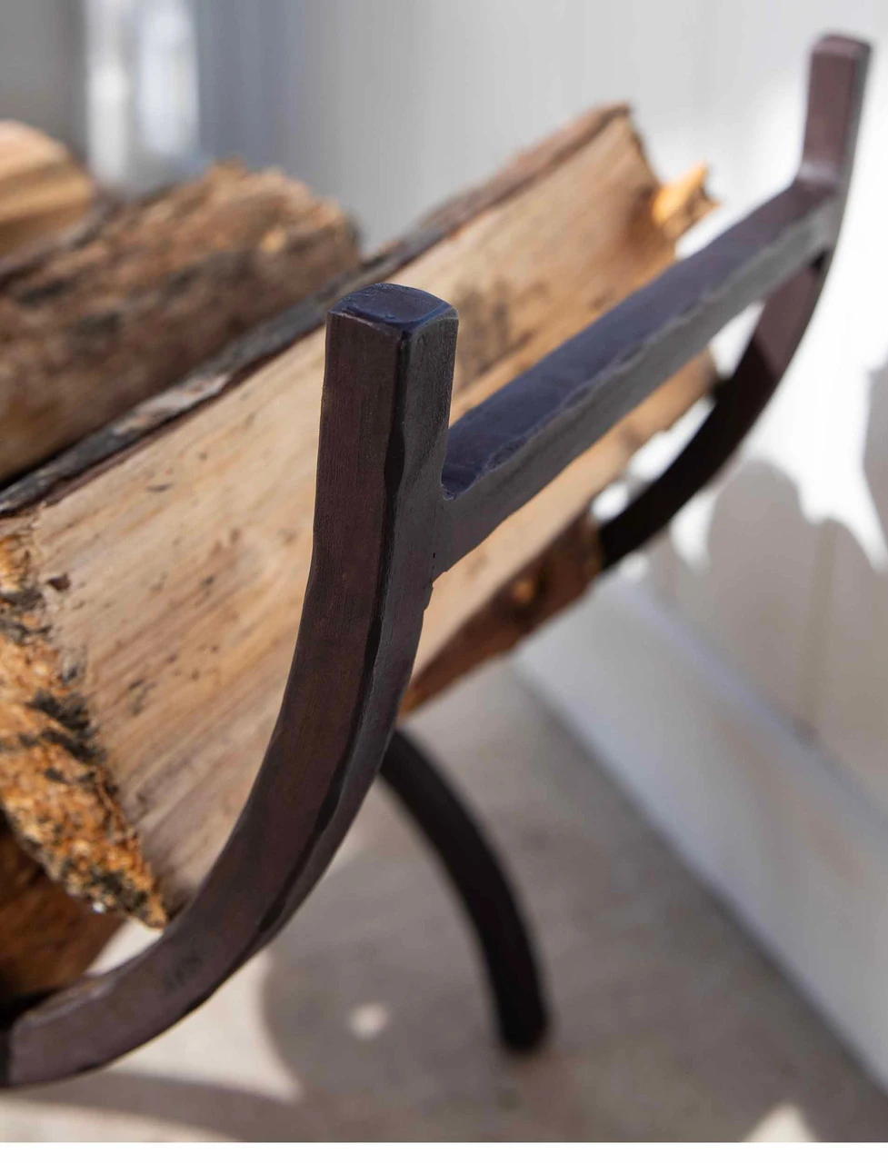Wrought Iron Log Holder - Small 2 Wrought Iron Log Holder - Small - Image 2