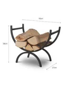 Wrought Iron Log Holder - Small 11 Wrought Iron Log Holder - Small -Garden Trading Store LOHO01 portrait 9 07711.1698856042