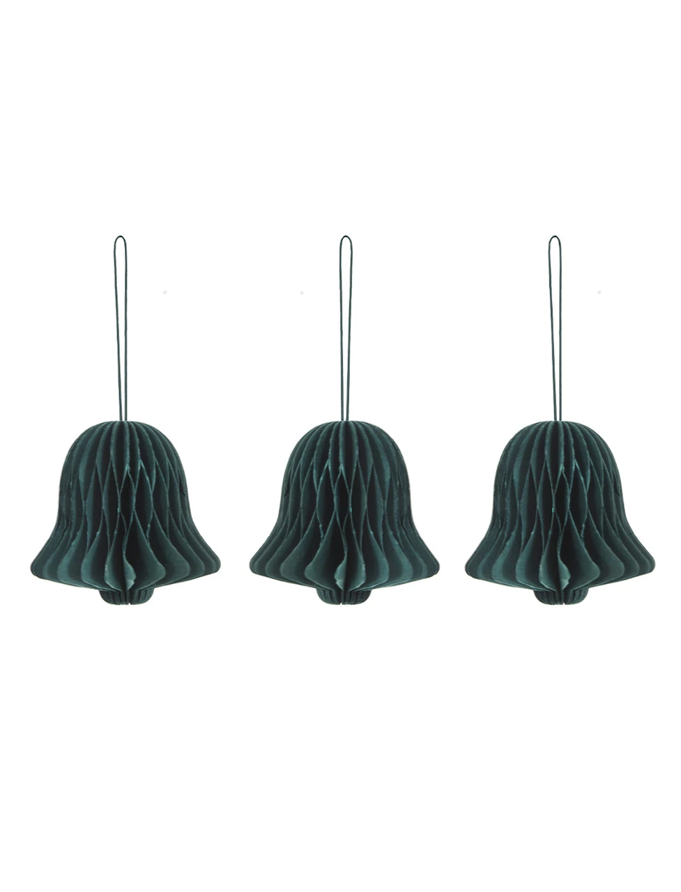 Set Of 3 Maddox Bells - Forest Green 2 Set Of 3 Maddox Bells - Forest Green - Image 2