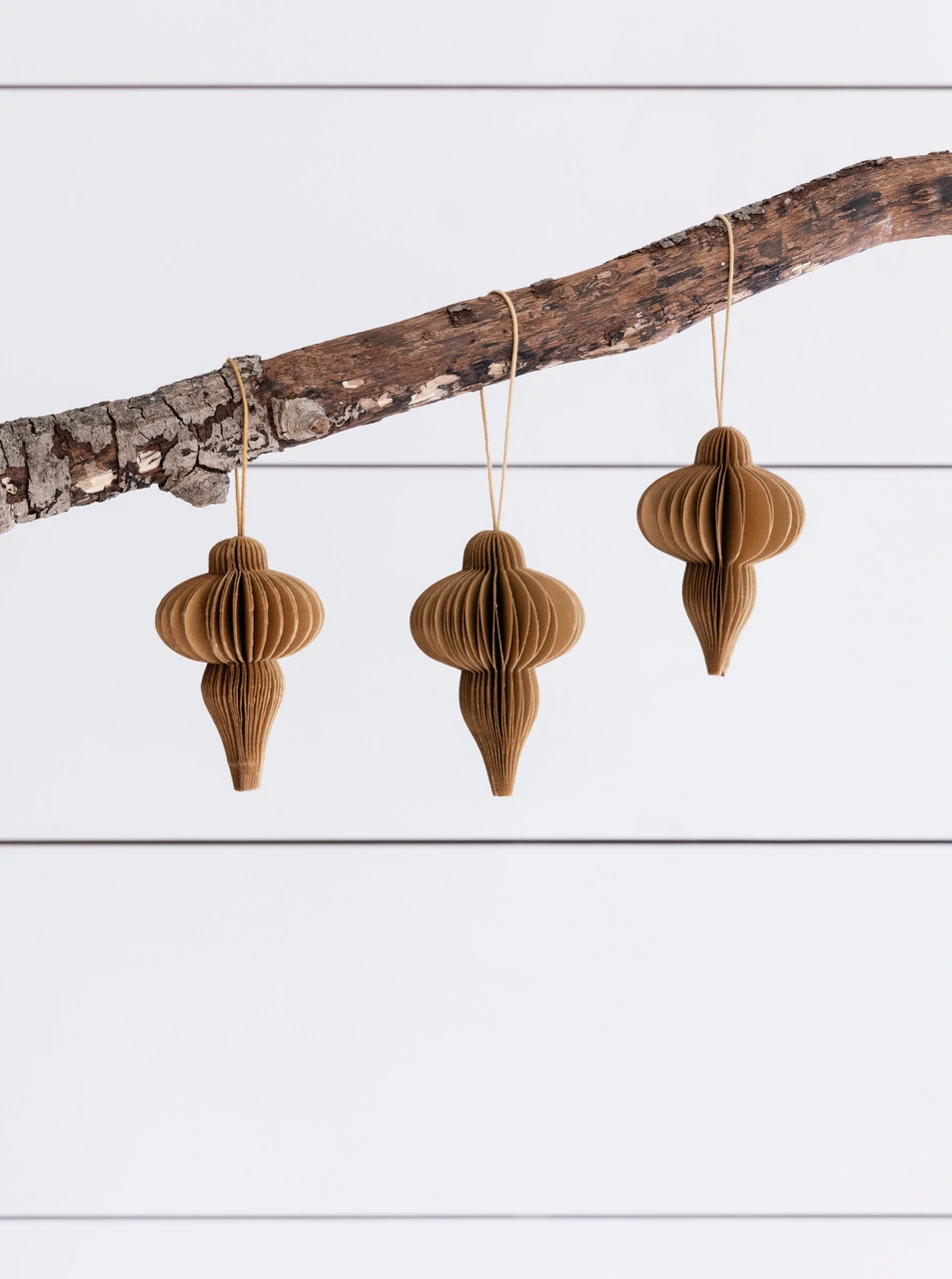 Set Of 3 Maddox Drop Baubles - Cinnamon 1 Set Of 3 Maddox Drop Baubles - Cinnamon