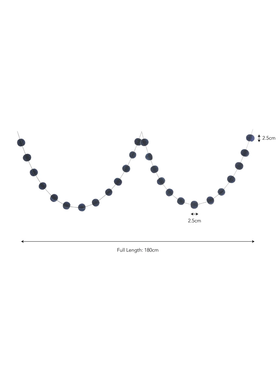 Maddox Pom Pom Garland - Ink 3 Maddox Pom Pom Garland - Ink - Image 3